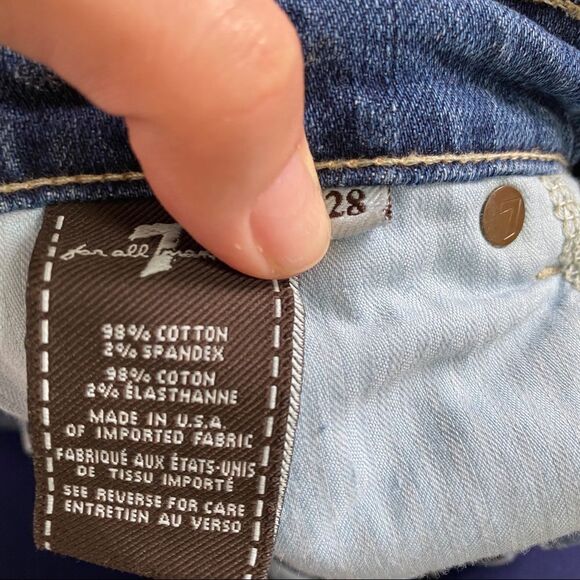 7 forallmankind crop Josephine midrise medium wash size 28 - Picture 6 of 7